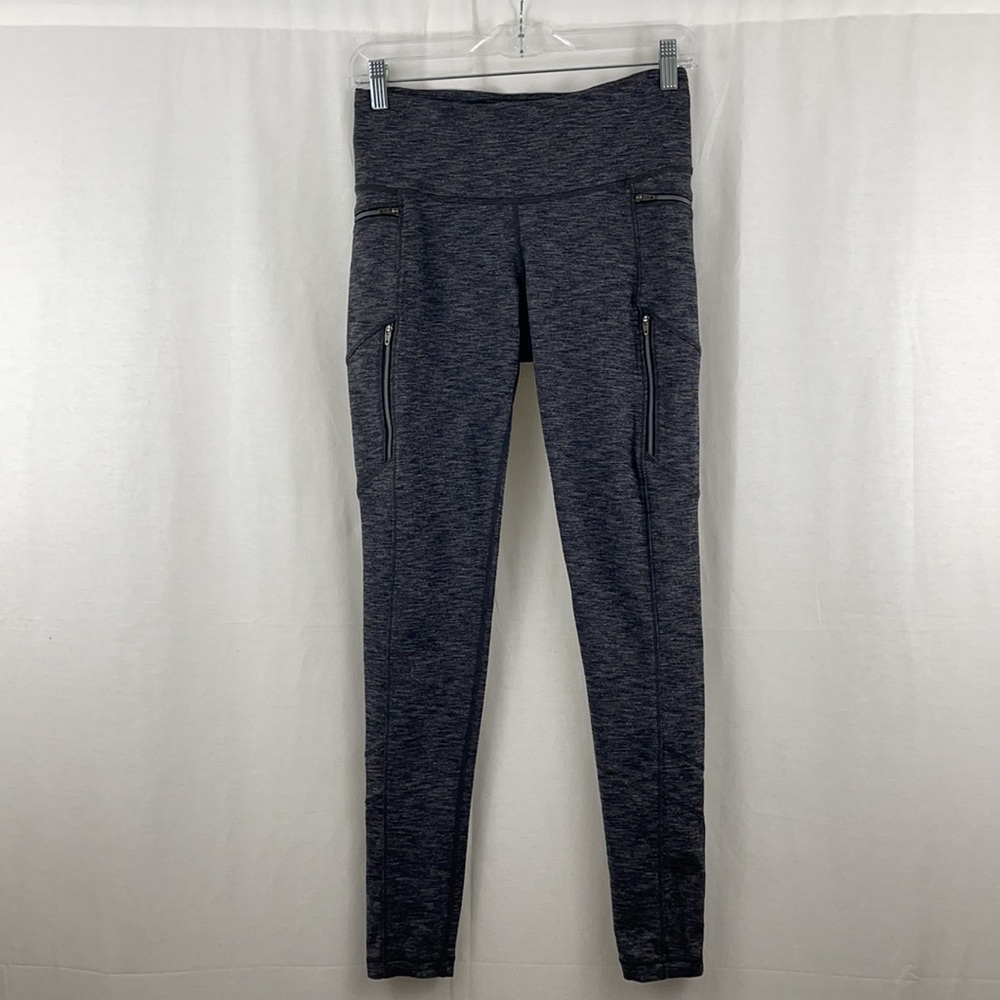 Athleta Grey Sly Drifter Zip Leggings